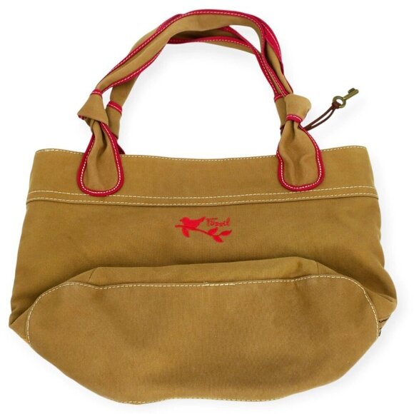 Fossil Multicolor Striped Purse Canvas Large Shoulder Bag - Picture 2 of 4